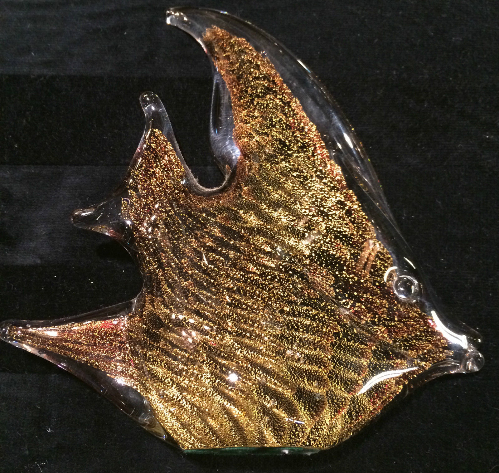 24kt Pure Gold Marcolin Art Crystal Fish Size Small Was $ 95